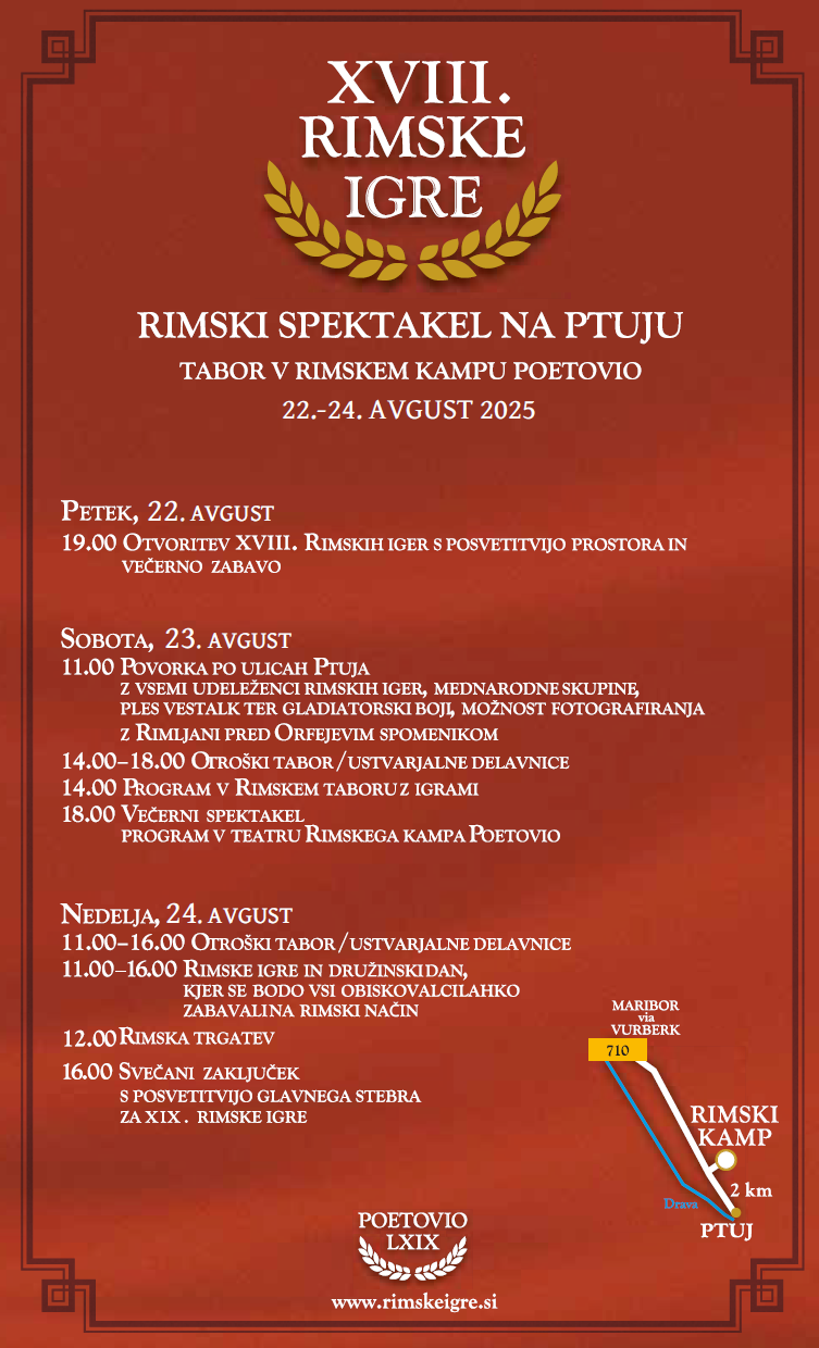 Rimske igre ptuj 2025 program